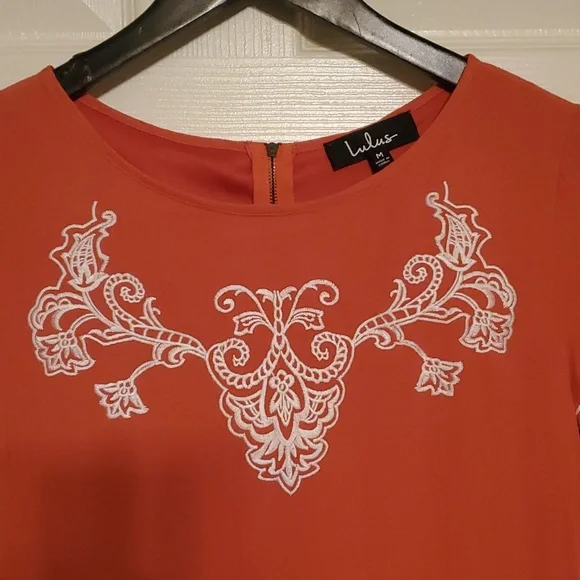 Lulus orange and white dress - Picture 2 of 5